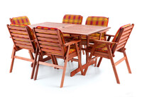 MONROO SET 6 - zahradní nábytek, tropické dřevo Meranti