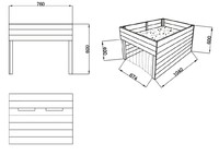 Auto-Mow Garáž robotické sekačky Flower Pot 2v1 - bílá