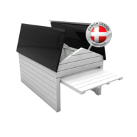 Auto-Mow Garáž robotické sekačky My Robot Home Plus, automatické dveře + světlo, bílá