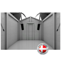 Auto-Mow Garáž robotické sekačky My Robot Home Plus, automatické dveře + světlo, bílá