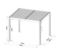 Bioklimatická pergola LANITPLAST BASIC 3x2,5 m LG4288