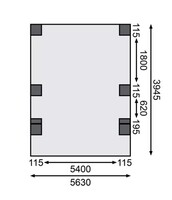 Carport KARIBU CLASSIC 1C 61959 LG3309