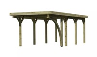 Carport KARIBU CLASSIC 2B 61968 ocelové střešní plechy LG3355