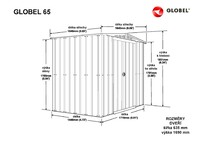 Domek GLOBEL 65 ANTRACIT se střešním oknem LG2068