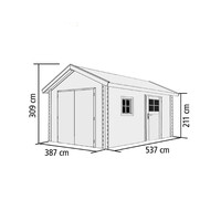 Dřevěná garáž KARIBU 43545 40 mm natur LG1887