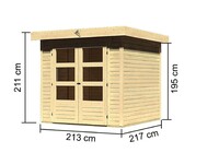Dřevěný domek KARIBU ASKOLA 2 (73059) natur LG1756