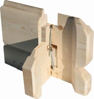 Dřevěný domek KARIBU BASTRUP 4 + přístavek 200 cm včetně zadní stěny (9304) natur LG3013