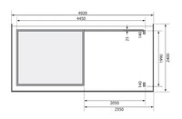 Dřevěný domek KARIBU KANDERN 2 + přístavek 235 cm včetně zadní stěny (23610) natur LG3534