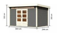 Dřevěný domek KARIBU KANDERN 7 (82991) terragrau LG3622