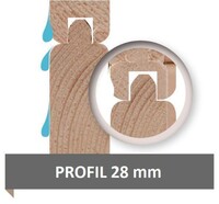 Dřevěný domek KARIBU KANDERN 7 + přístavek 320 cm včetně zadní stěny (9248) natur LG3625