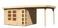 Dřevěný domek KARIBU KERKO 6 + přístavek 240 cm (93282) natur LG2997