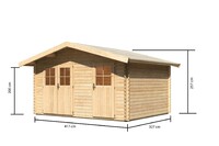 Dřevěný domek KARIBU LAGOR 1 (44982) natur LG1782