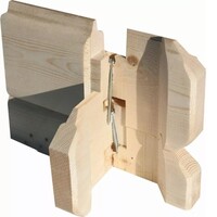 Dřevěný domek KARIBU TRITTAU 5 + přístavek 330 cm včetně zadní a boční stěny (10061) natur LG4196