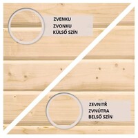 Dřevěný domek KARIBU TRITTAU 5 + přístavek 330 cm včetně zadní stěny (10060) natur LG4194