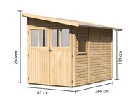 Dřevěný domek KARIBU WANDLITZ 3 (55256) natur LG2729