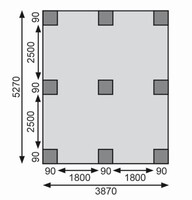 Dvojitý carport KARIBU BASIC 1 62037 LG3141
