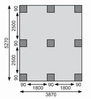 Dvojitý carport KARIBU BASIC 1 62039 LG3142