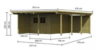 Dvojitý carport KARIBU BASIC 2 73096 LG3350