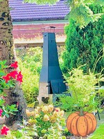 Eneko Chalupář zahradní krb s douzovacím komínem