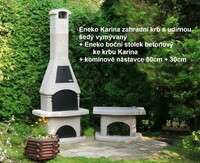 Eneko stolek boční betonový ke krbu Exklusiv
