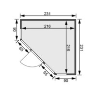 Finská sauna KARIBU ALCINDA (2503)  LG4210