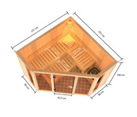 Finská sauna KARIBU ALCINDA (2503)  LG4210