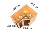 Finská sauna KARIBU AMARA (71285) LG3044
