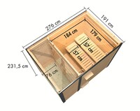 Finská sauna KARIBU ARES 1 (214) natur / antracit LG4509