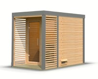 Finská sauna KARIBU ARES 1 (34037) natur / šedá LG4680