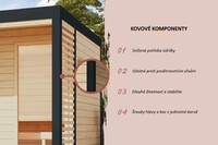 Finská sauna KARIBU ARES 2 (260) natur / antracit LG4518