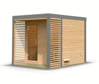 Finská sauna KARIBU ARES 2 (34043) natur / šedá LG4678