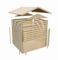 Finská sauna KARIBU BOSS 1 (35245) s předsíní terragrau LG3775