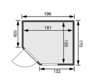Finská sauna KARIBU FIONA 2 (49972)  LG4207
