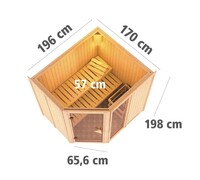 Finská sauna KARIBU FIONA 2 (49972)  LG4207