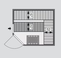 Finská sauna KARIBU HORNA (6196) LG4260