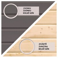 Finská sauna KARIBU HYGGE (86313) terragrau s předsíní LG1978