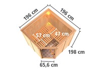 Finská sauna KARIBU JARIN (47118) LG3988
