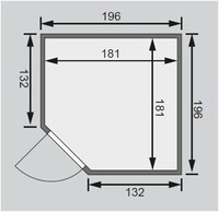 Finská sauna KARIBU JARIN (71348) LG3986