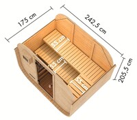 Finská sauna KARIBU QUADRO 1 PLUS (35445) natur LG4614