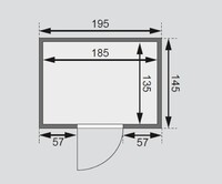 Finská sauna KARIBU SELENA (6164) LG1943