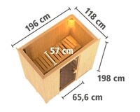 Finská sauna KARIBU VARIADO (85570) LG4290