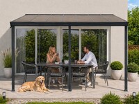 Hliníková pergola LANITPLAST WALL 43 antracit + bronz PC LG2122
