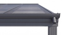 Hliníková pergola LANITPLAST WALL 43 antracit + bronz PC LG2122