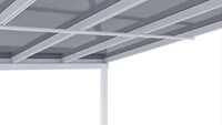 Hliníková pergola LANITPLAST WALL 43 bílá + bronz PC LG2125