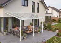 Hliníková pergola LANITPLAST WALL 43 FSX bílá + čirý PC LG4315