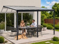 Hliníková pergola LANITPLAST WALL 53 FSX antracit + čirý PC LG4317