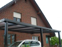 Hliníková pergola SKYLUX CLIMALUX 4,0 x 3,5 m antracit + bronz PC LG3755