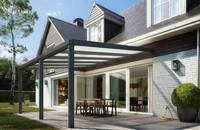 Hliníková pergola SKYLUX CLIMALUX 5,0 x 3,5 m antracit + opál PC LG3746