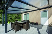 Hliníková pergola SKYLUX CLIMALUX 6,0 x 4,0 m antracit + čirý PC LG2211