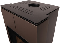 HS Flamingo SAPORO 11/7 hnědá ER - teplovodní krbová kamna s 7 kW výměníkem a el. regulací